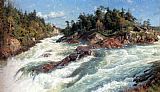 Peder Mork Monsted The Raging Rapids painting